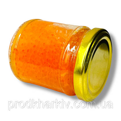 Ікра червона лососева (імітація) "Рибанов" 200 грамів (Скло + покришка)., фото 5