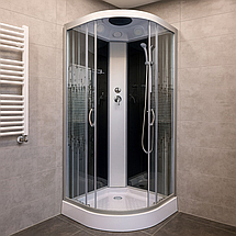 Душовий бокс Vivia 61 BF RC Black Puzzle 90х90х210 см на низькому піддоні скло тоноване, фото 2