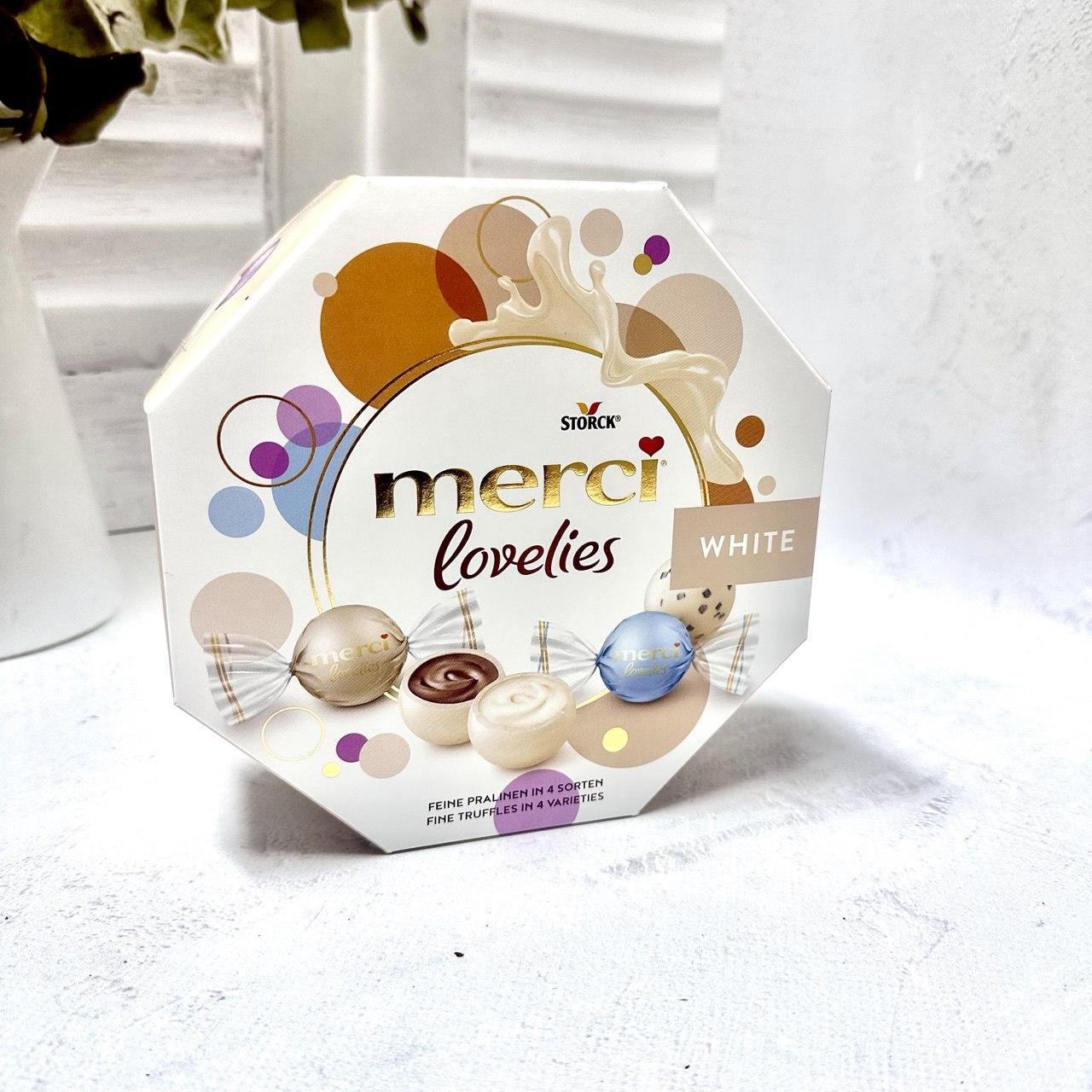 Шоколадні цукерки Merci Lovelies White 185 грам