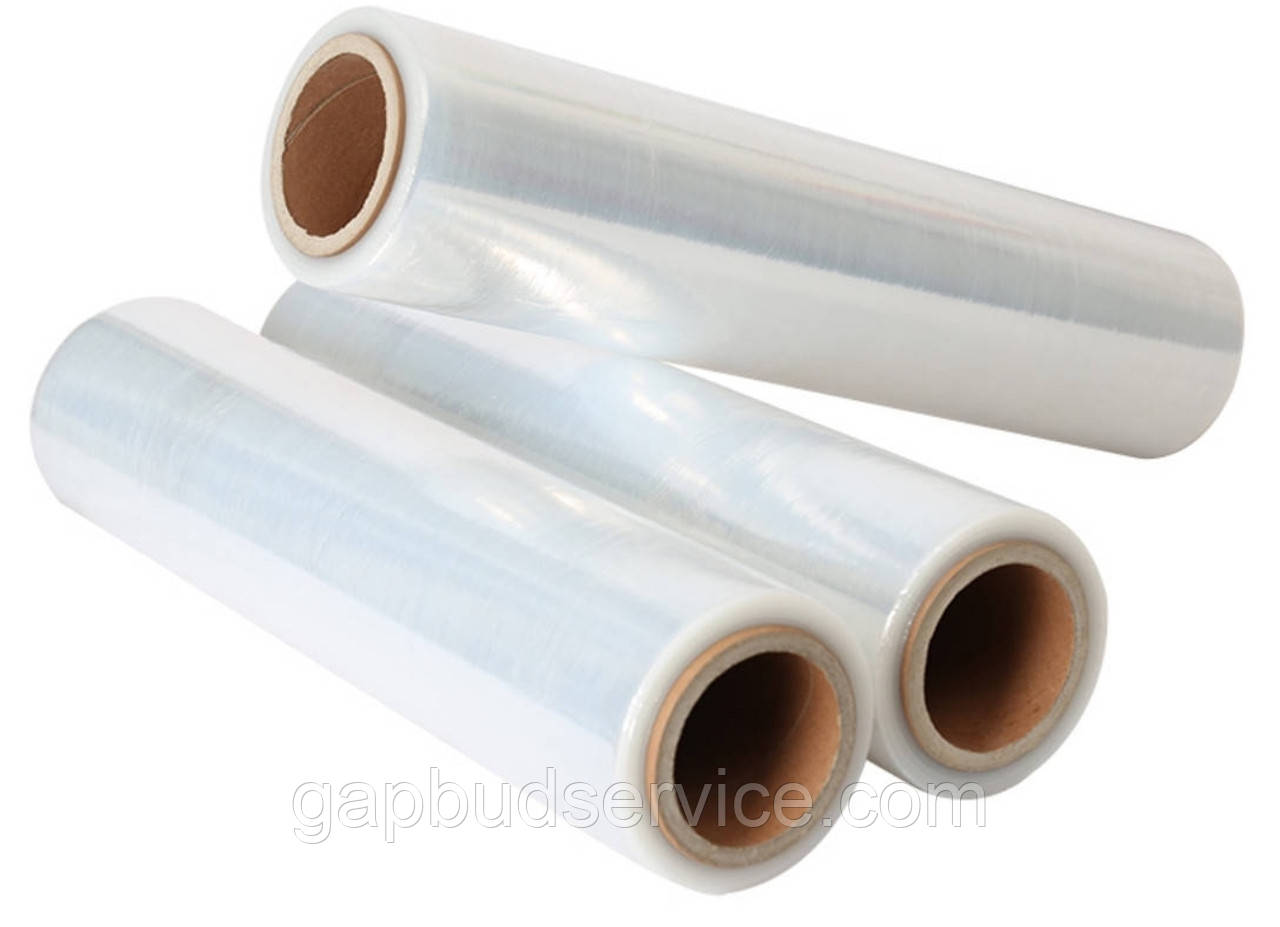 Стрейч-плівка прозора 17 мкм 100 мм / 95 м / 0.2 кг — міні пакувальна плівка для ручного пакування, фото 1
