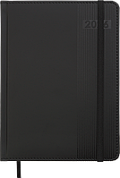 Щоденник датований 2026 (A5, тверда обкладинка, чорний) Buromax Barone BM.21107-01