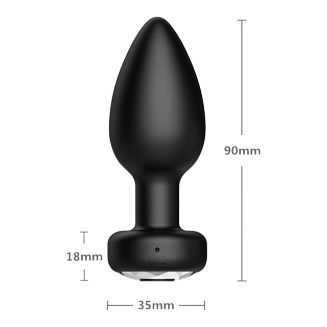 Анальная вибропробка с управлением через приложение, 9 см