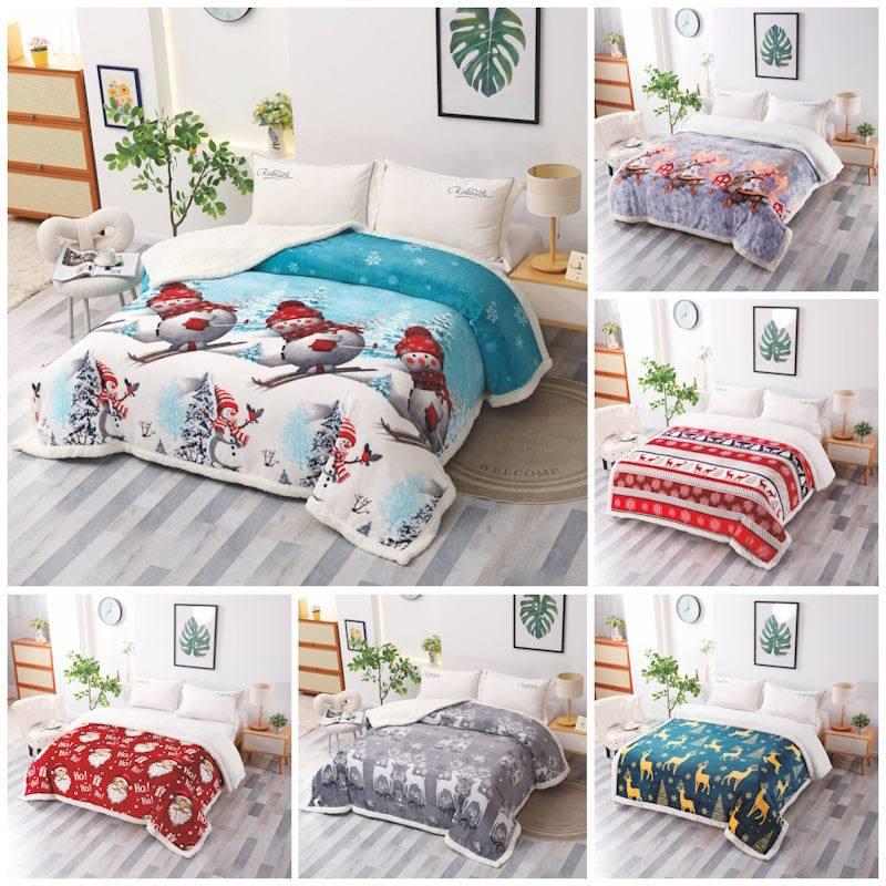 Плед новорічний на овчині 150х200 см, фото 1