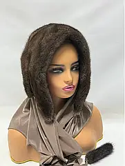 Жіноча хустка з норки, "Горіх"