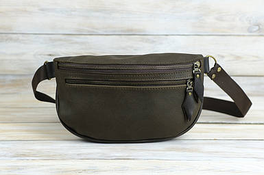 Чоловіча сумка Брукс з натуральної шкіри колір Кава