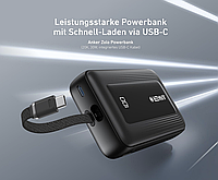 Портативний зарядний пристрій ПаверБанк Anker Zolo PowerBank 20000 mAh 30 W з інтегрованим кабелем USB-C (A1689), фото 6