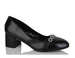 Жіночі чорні туфлі маленькі підбори розмір 36 37 38 39 40