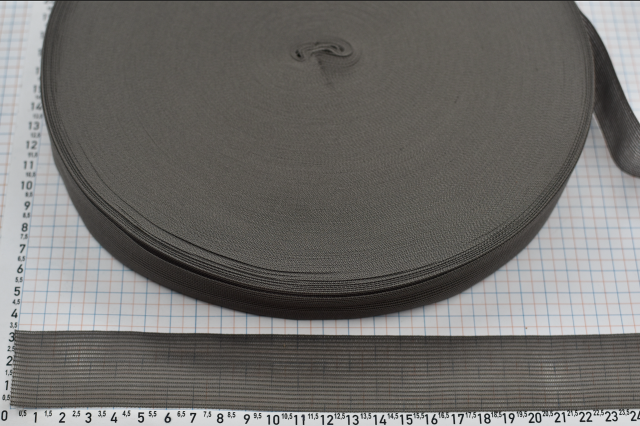 Тасьма окантовочна 32 мм килимова сіра, фото 1