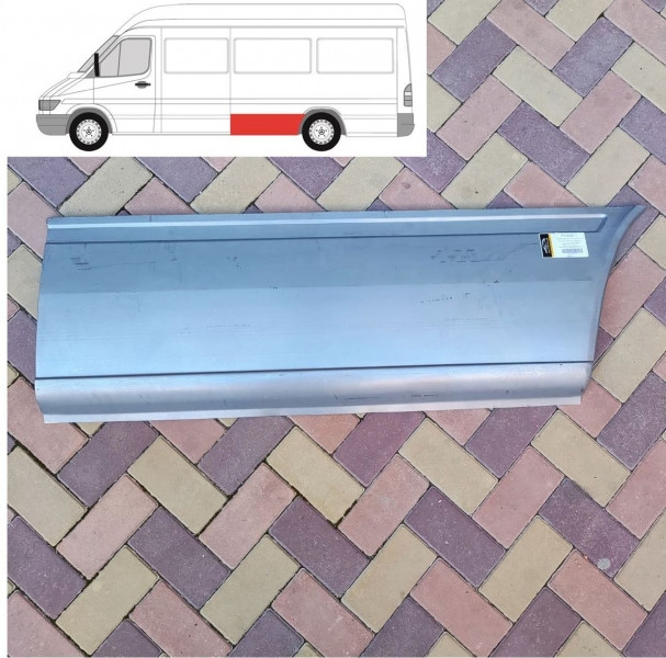 Поріг лівий задній перед колесом довга база Mercedes Sprinter / VW LT (Мерседес Спринтер / Фольксваген ЛТ) 1995-2006, фото 1