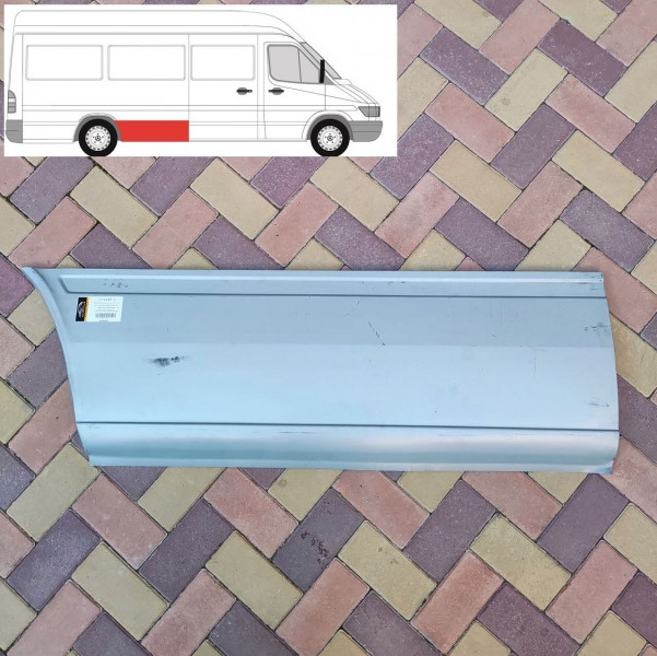Поріг правий задній перед колесом довга база Mercedes Sprinter / VW LT (Мерседес Спринтер / Фольксваген ЛТ) 1995-2006, фото 1