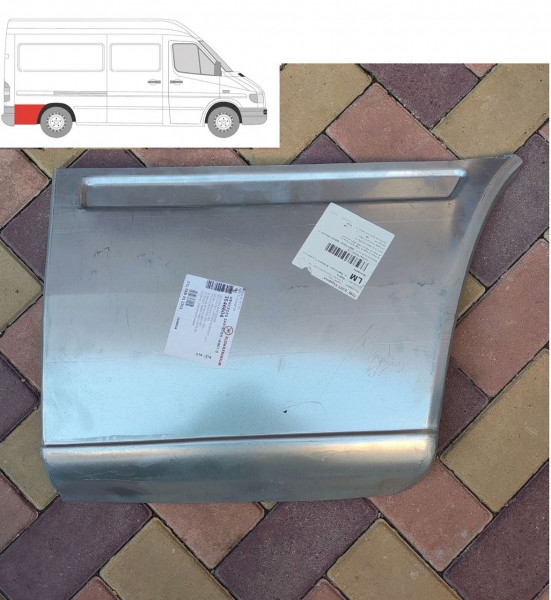 Поріг правий задній за колесом середня база Mercedes Sprinter / VW LT (Мерседес Спринтер / Фольксваген ЛТ) 1995-2006, фото 1
