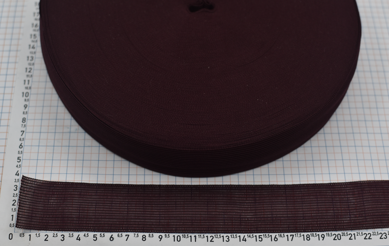 Стрічка окантувальна 32 мм килимова темно-бордова, фото 1