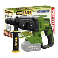 Перфоратор 20 В без АКБ та ЗП, SDS-Plus, удар 2,6 Дж, 4800 уд/хв (коробка) безщітковий, 3 режими Procraft