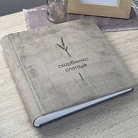 Альбом для фото з велюру, Сірий 33х33 см RM04-40