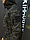 Костюм софтшел Gman "Dark Camo"  Soft Shell чорний камуфляж мультикам на флісі розмір L, фото 6