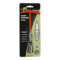 Ключ свічковий 16 з карданчиком Steel Power