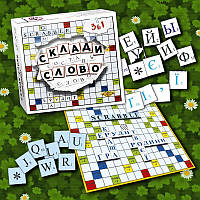 Настольная игра для компании Эрудит Собери Слово, настолка для компании 244 карточки развивающая