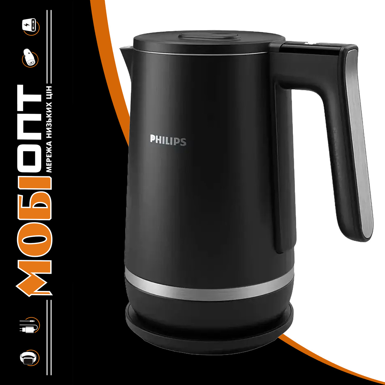 Електрочайник Philips Series 7000 Double Walled HD9396/90 Black UA