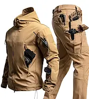 Костюм софтшел Gwild Пісок Койот Soft Shell на флісі L