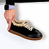 Шикарні чорні кросівки утеплені натуральна шкіра + замша, фото 6