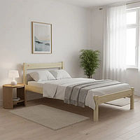 Деревянная односпальная кровать 90х200 см Mebigrand Прозрачный лак