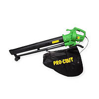 Повітродувка-пилосос мережевий 15000об/хв, повітряний потік 75 м/с, мішок 35л, на колесах Procraft