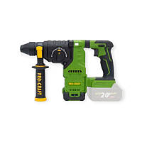 Перфоратор 20 В без АКБ та ЗП, удар 2,8 Дж, 5000 уд/хв (кейс) безщітковий, 3 режими Procraft