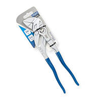 Кліщі переставні 250мм сині ручки з кнопкою CrV Scheppach