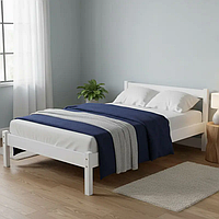 Деревянная односпальная кровать 90х200 см Mebigrand Белый