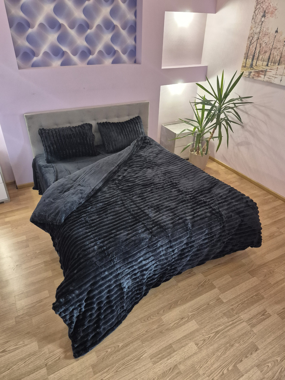 Тепла постільна білизна Mency Home Collection - чорний