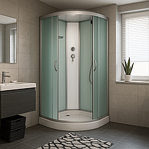 Душовий бокс Vivia 61 RC BF W 90х90х210 см на низькому піддоні матове скло, фото 2