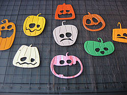 Набір висічок із паперу та картону. Жахливий гарбуз, 18 штук