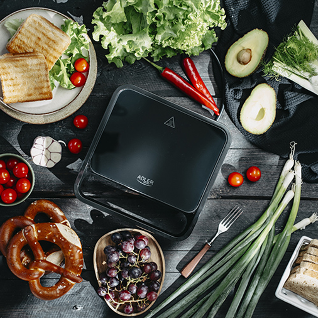 Сендвічниця 2 в 1 Adler AD 3070 black, фото 1