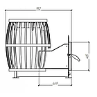 Піч для лазні CANADA Бочка 30 м³ з виносом 240 мм та скляними дверцятами 405×405, фото 3