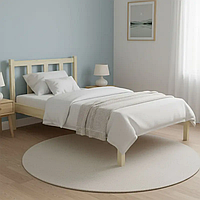 Деревянная односпальная кровать 90х200 см Mebigrand Прозрачный лак