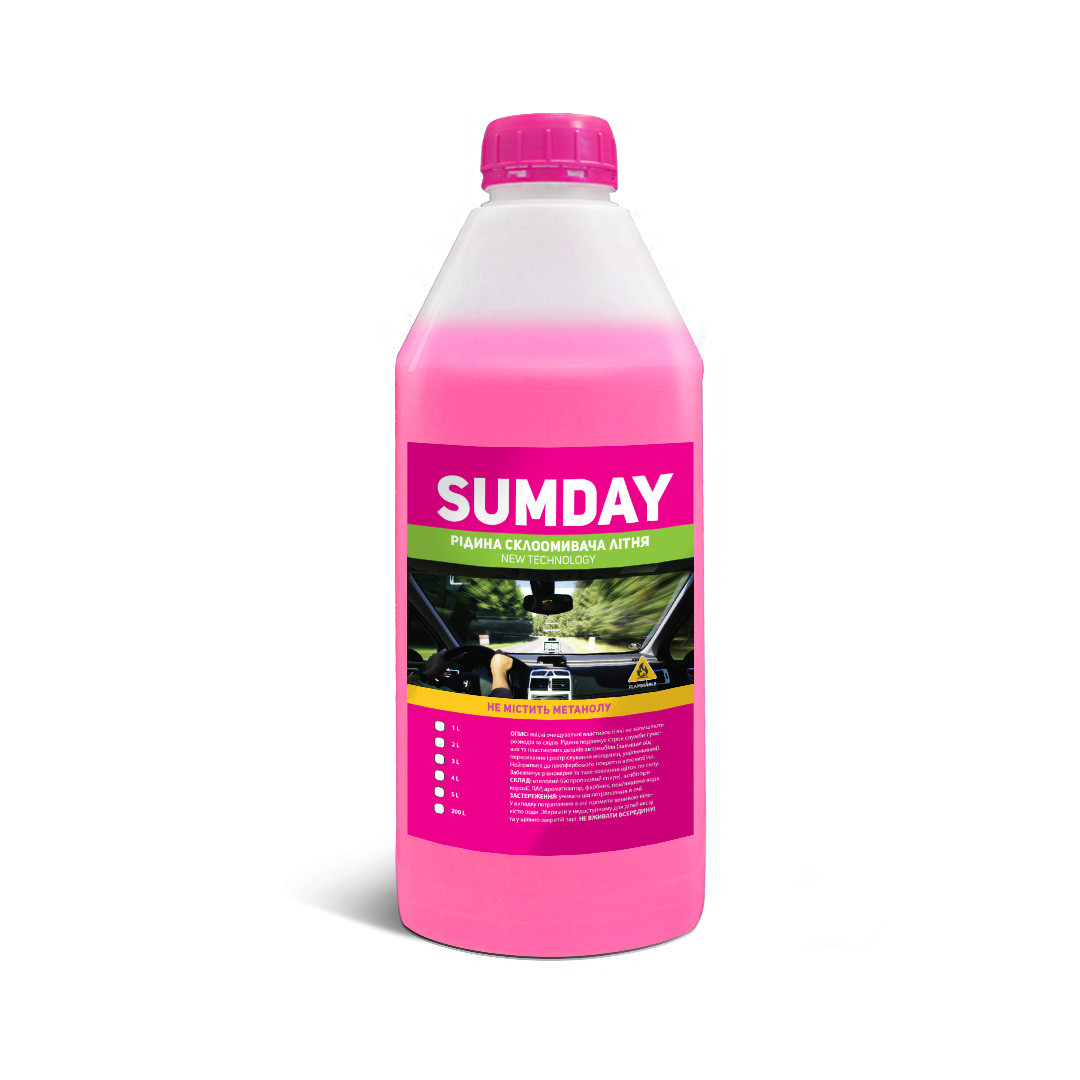 РІДИНА СКЛООМИВАЧА ЛІТНЯ SUNDAY - 1л., фото 1