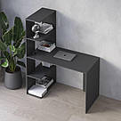 Стіл письмовий з 4 відкритими поличками з ДСП Сучасний робочий стіл для ноутбука Комп’ютерний стіл 120 см, фото 5