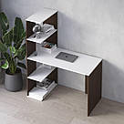 Стіл письмовий з 4 відкритими поличками з ДСП Сучасний робочий стіл для ноутбука Комп’ютерний стіл 120 см, фото 8