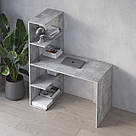 Стіл письмовий з 4 відкритими поличками з ДСП Сучасний робочий стіл для ноутбука Комп’ютерний стіл 120 см, фото 2