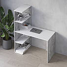 Стіл письмовий з 4 відкритими поличками з ДСП Сучасний робочий стіл для ноутбука Комп’ютерний стіл 120 см, фото 6