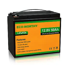 Акумулятор Eco Worthy LiFePO4 12V 50Ah