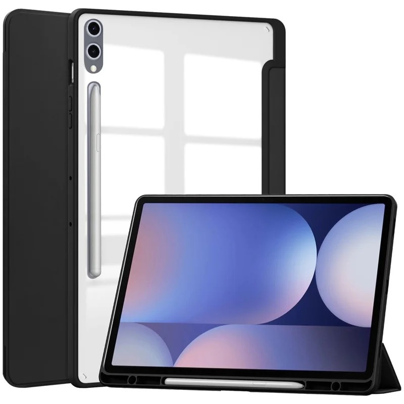 Чохол Clear Acrylic Samsung Galaxy Tab S10+ SM-X820, SM-X826 з місцем для стілусу Чорний, фото 1