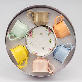 Набір "Ніжний вальс" на 6 персон, різнокольоровий, 260 мл ELISEY