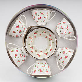 Набір "Сад троянд" на 6 персон, білий, 230 мл ELISEY