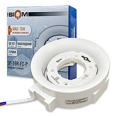 Точковий світильник Biom під led лампу GX53 без лампи накладний білий SP-16R-FC-P