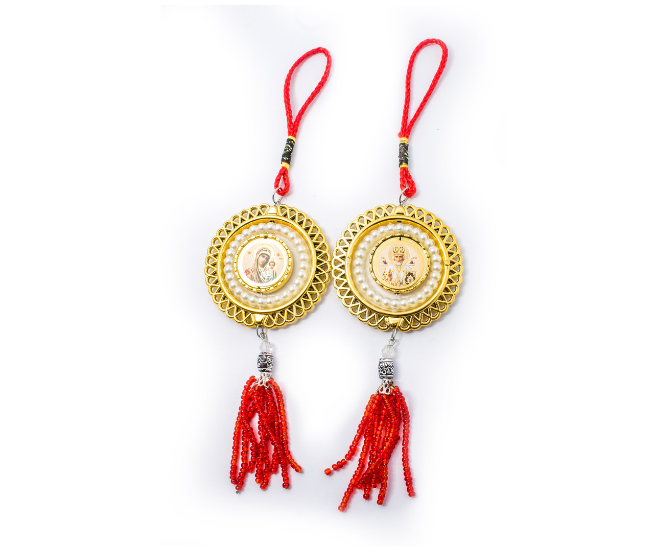 Автомобільна підвіска з іконкою з бісером