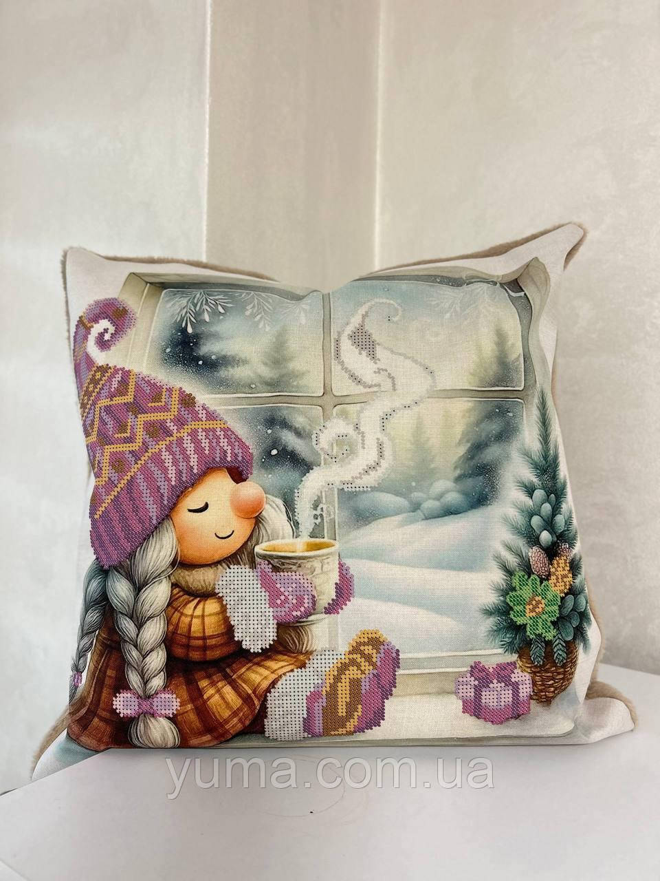 Наволочка для вишивки бісером Тепло в долонях, фото 1