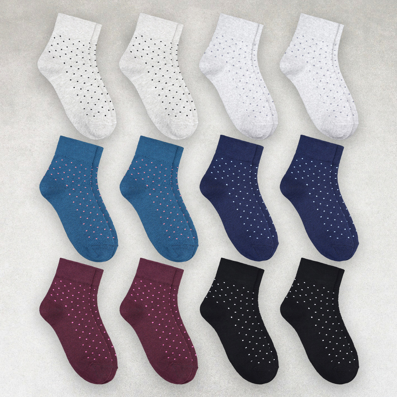 Шкарпетки медичні жіночі 12 пар «Крапки» (без резинки) розмір 36-40 арт.348.12, фото 1