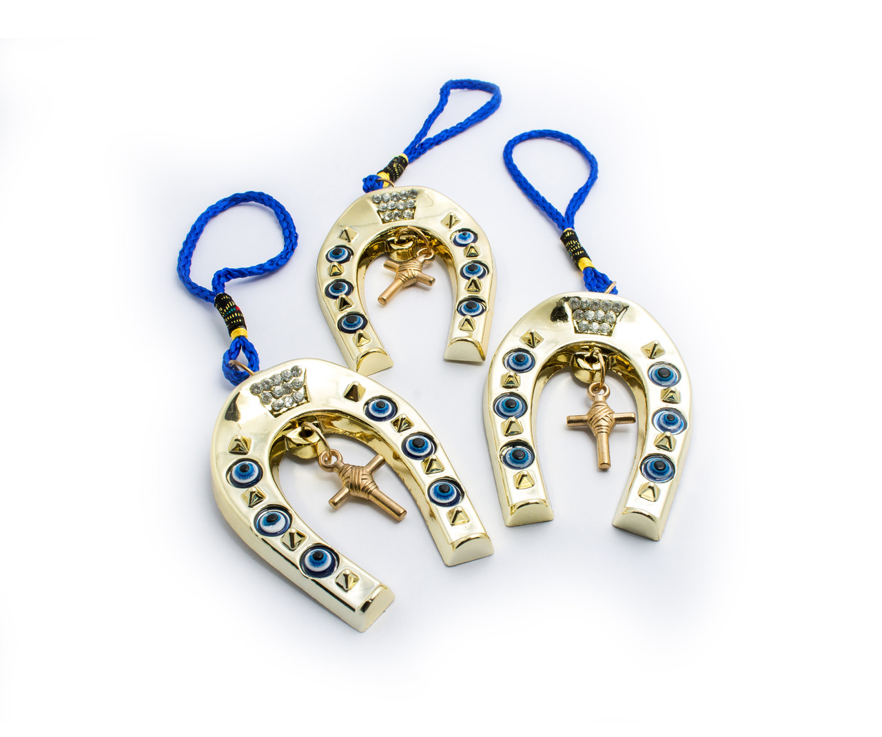 Підковка оберіг в камінці з хрестиком маленька