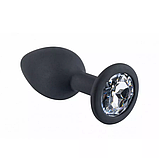 Силіконові пробки з кристалами S-M, Набір втулок для анальної стимуляції 2 шт, Інтимні іграшки, фото 8